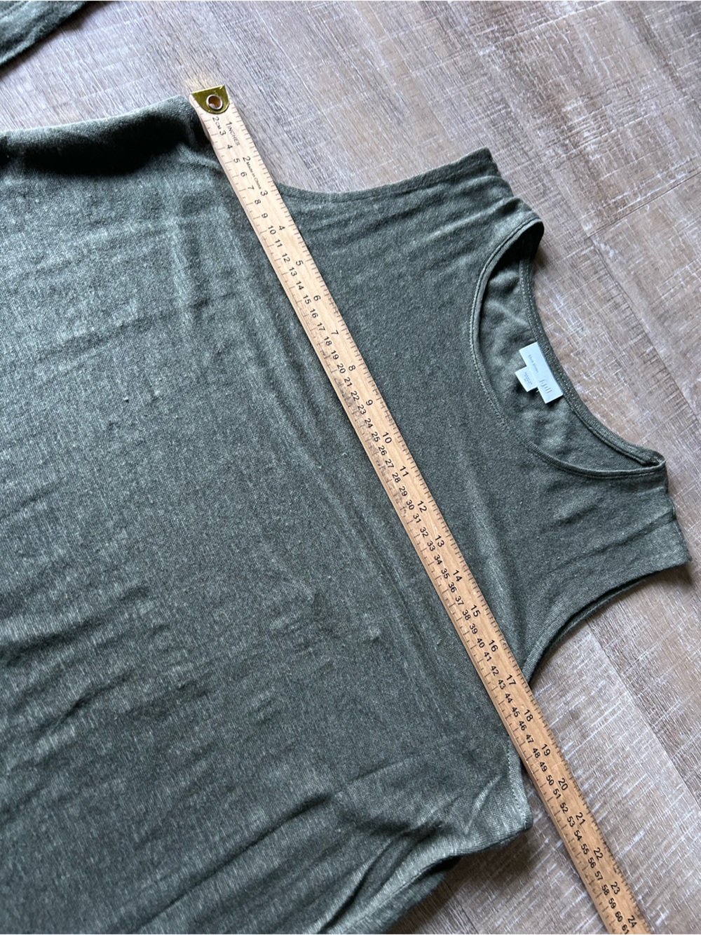 ▶️ J Jill Love 100% Linen Cardigan Tank Set Womens M Green Coastal Minimalist - Picture 6 of 14